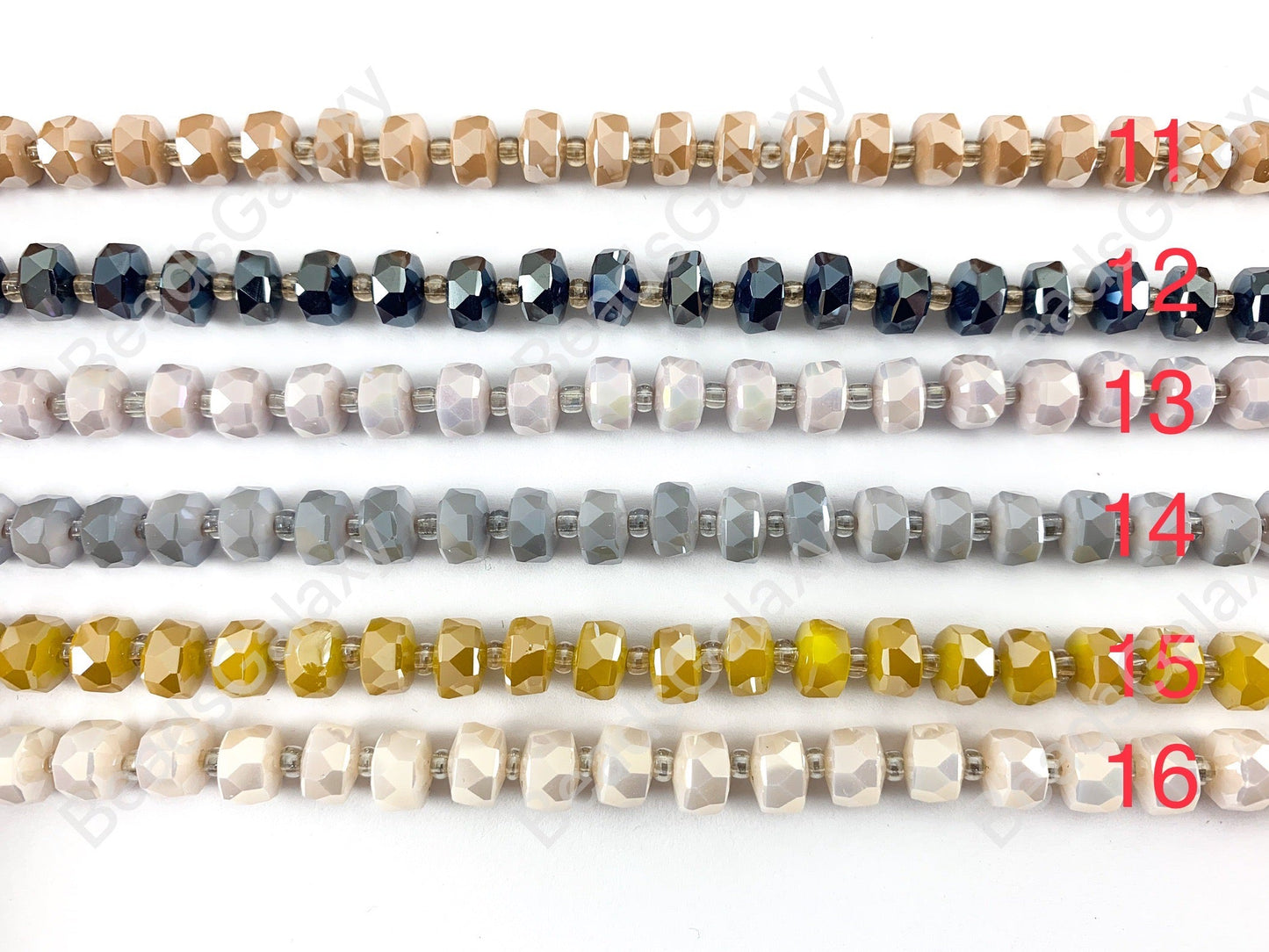 Faceted Shiny 8mm Dyed Glass Heishi/ Wheel/ Rondelle Crystal Beads (16 Colors Available!!!)