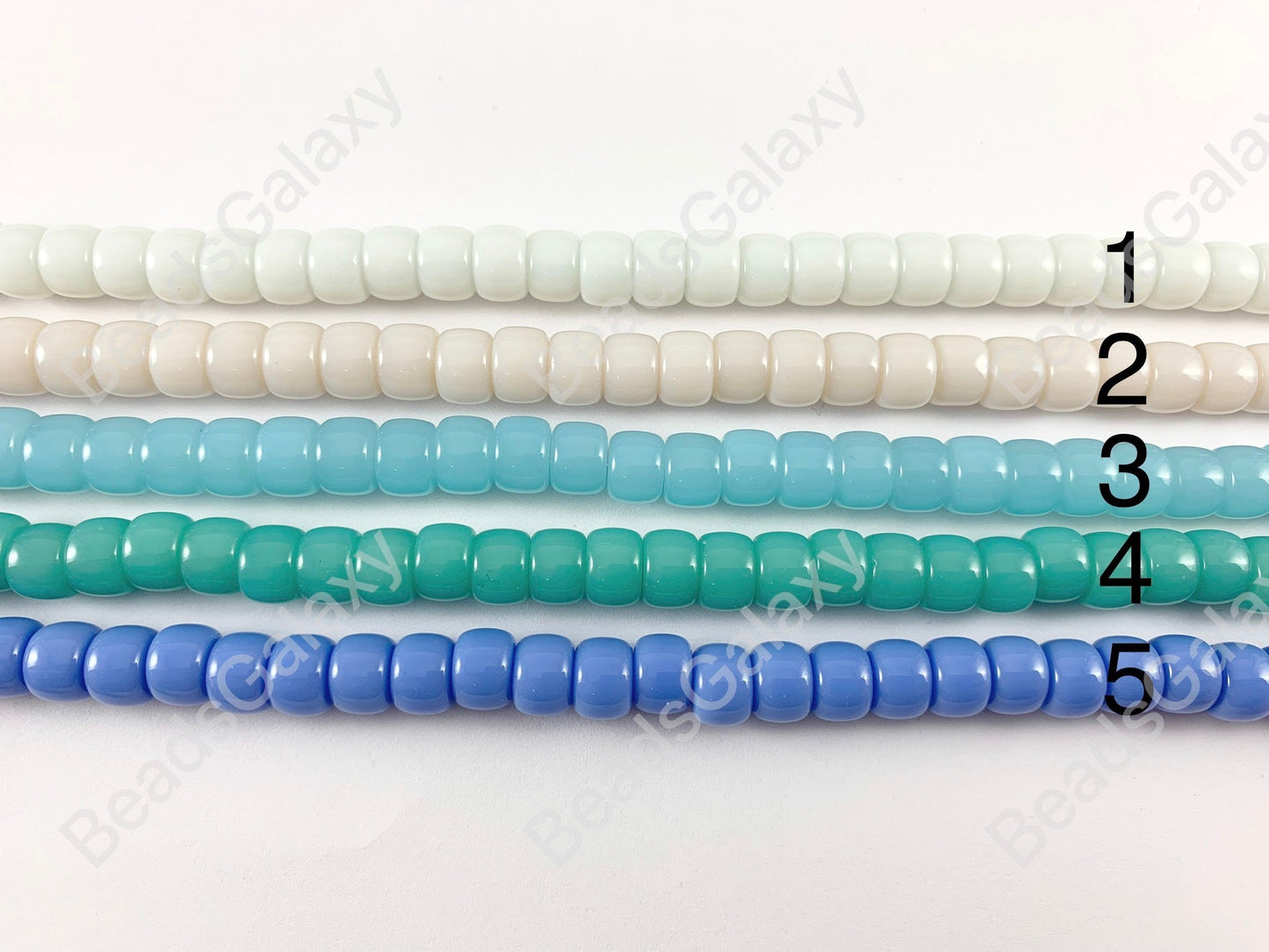 Shiny Rondelle/Barrel/Wheel Shape Smooth Colorful Glass Beads Around 12"