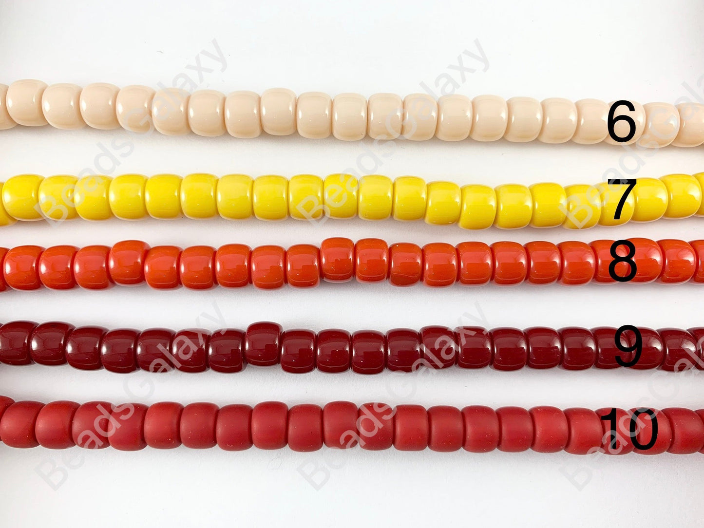Shiny Rondelle/Barrel/Wheel Shape Smooth Colorful Glass Beads Around 12"