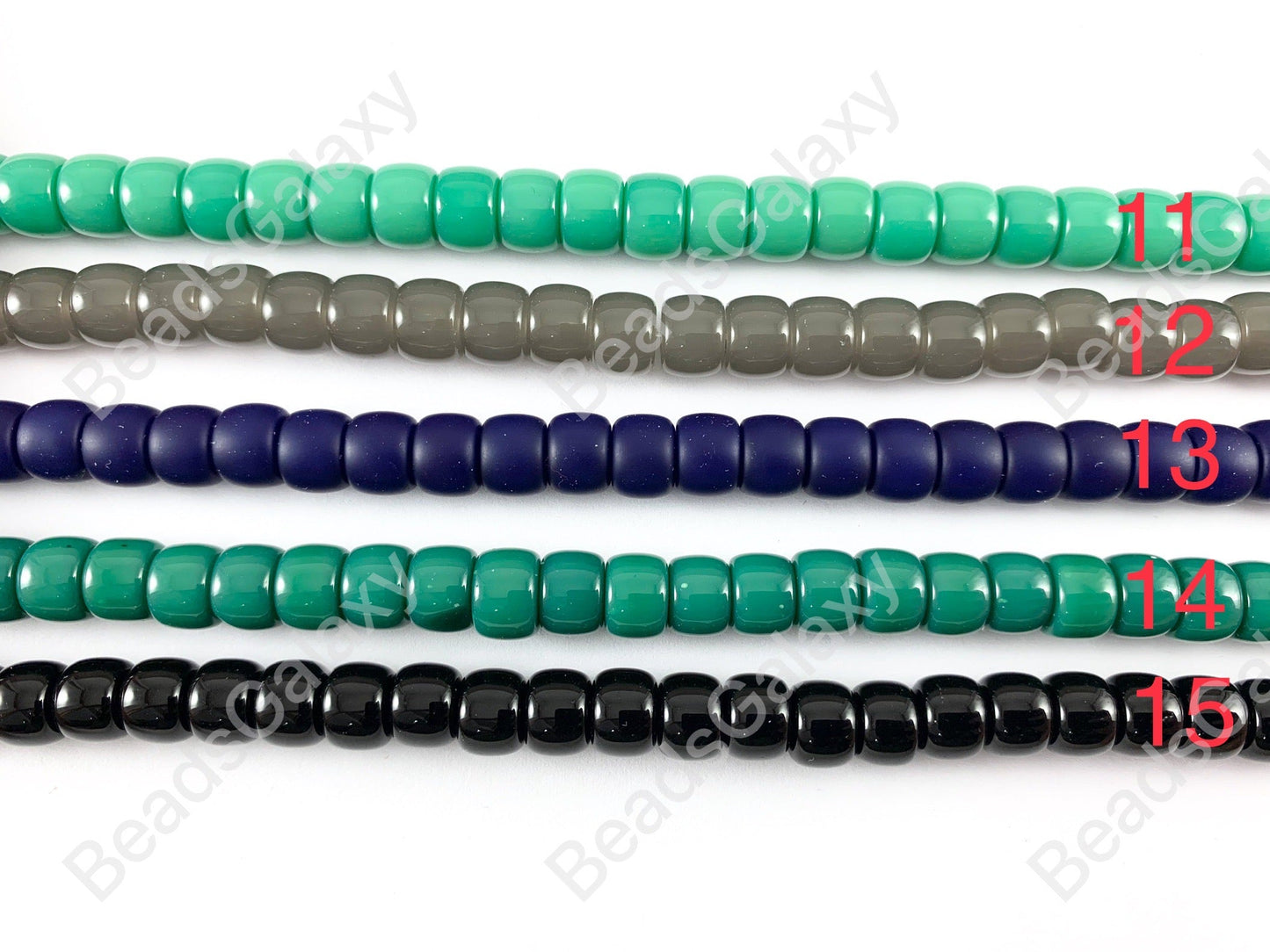 Shiny Rondelle/Barrel/Wheel Shape Smooth Colorful Glass Beads Around 12"