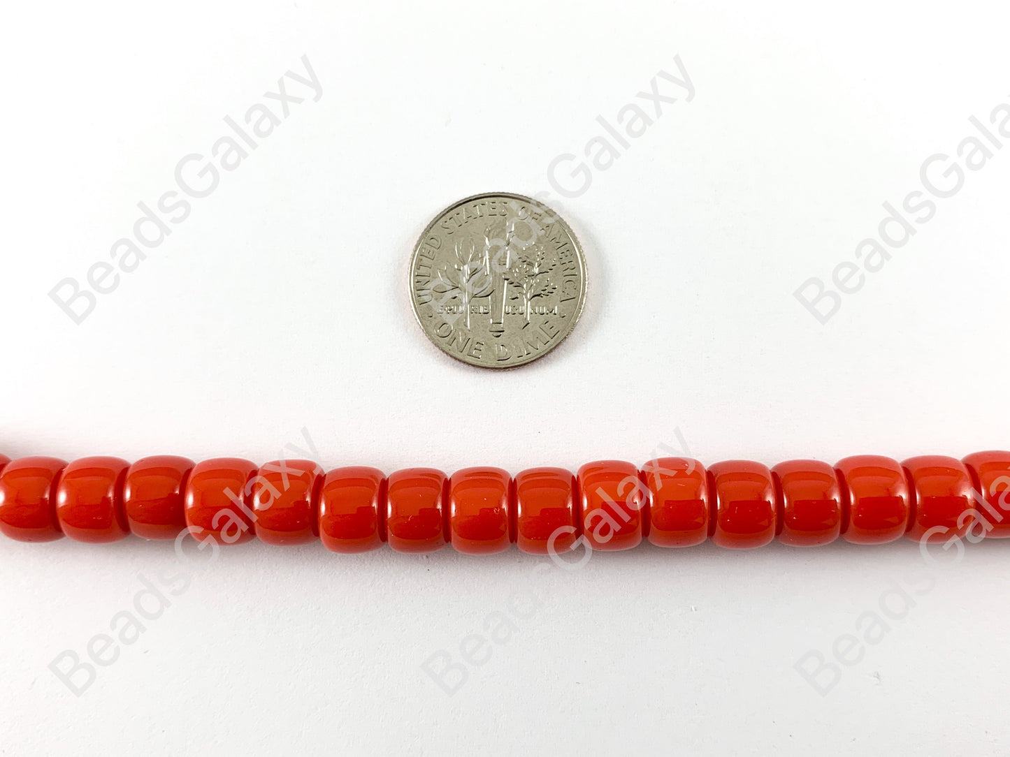 Shiny Rondelle/Barrel/Wheel Shape Smooth Colorful Glass Beads Around 12"