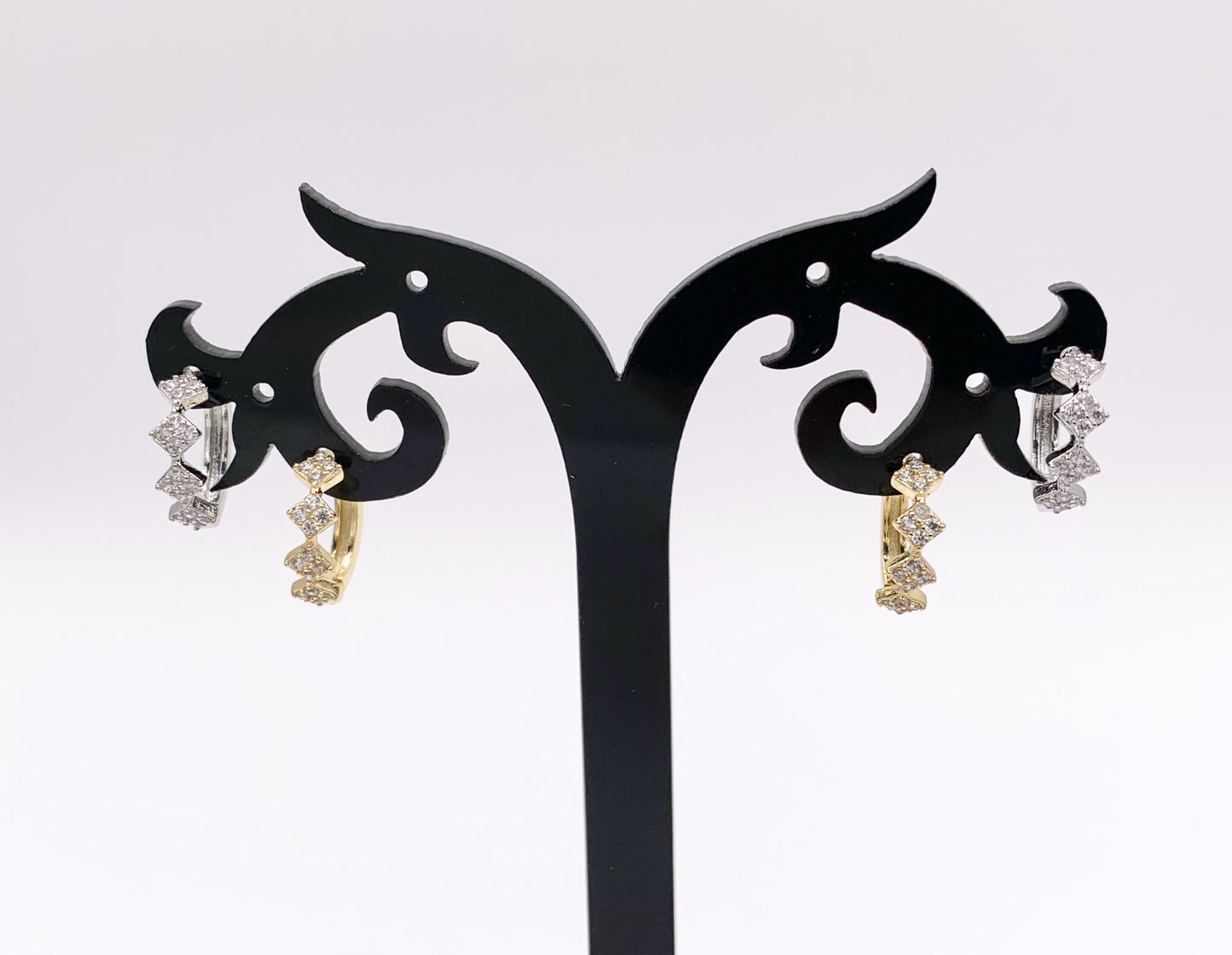CZ Pave Diamonds Cute Little Earring Huggies in 18k Gold or Silver plated Copper 5 PAIRS