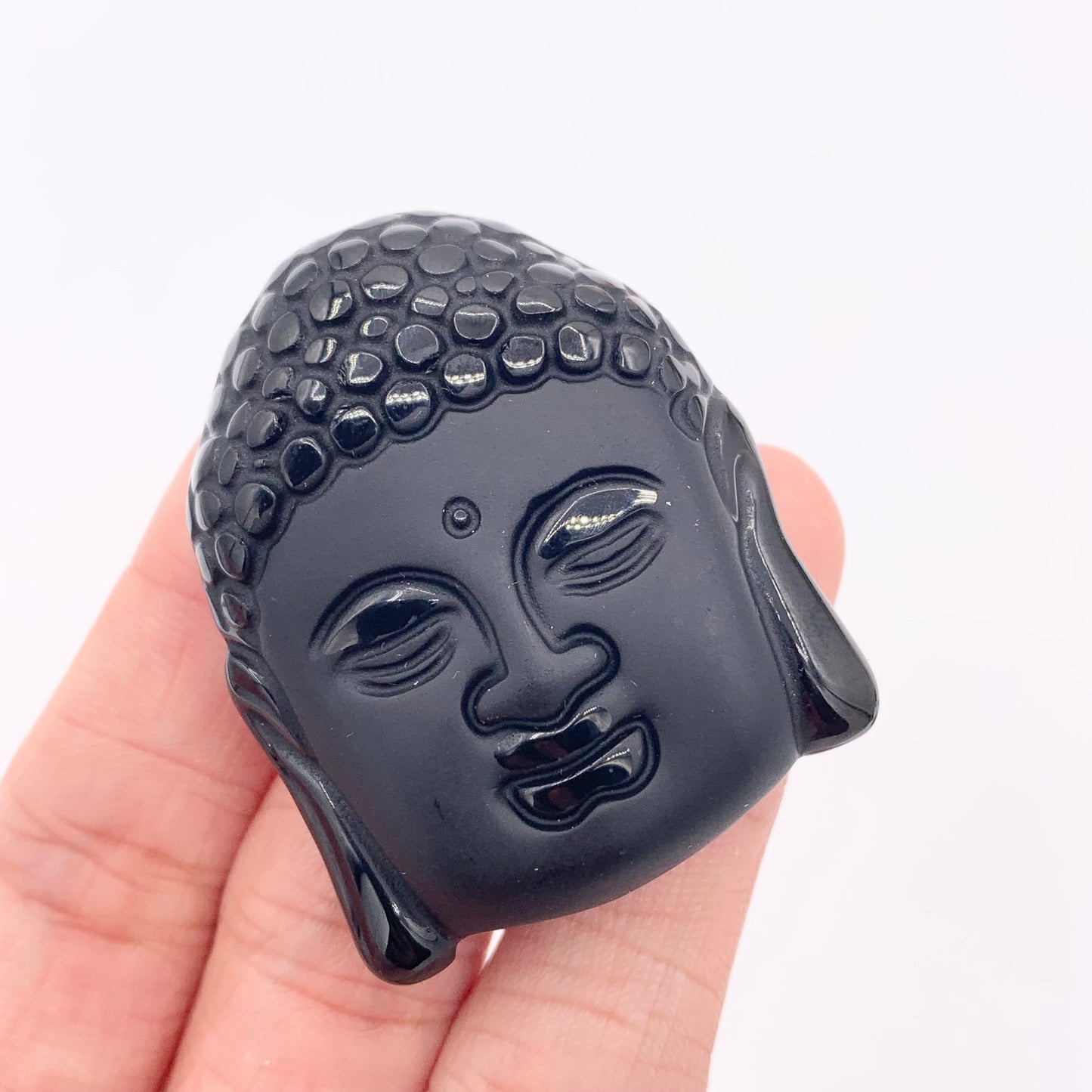 The Buddha Pendant Natural Black Obsidian Pendants Beautiful Hand Carved Buddhism Stone Pendant Sold By Piece