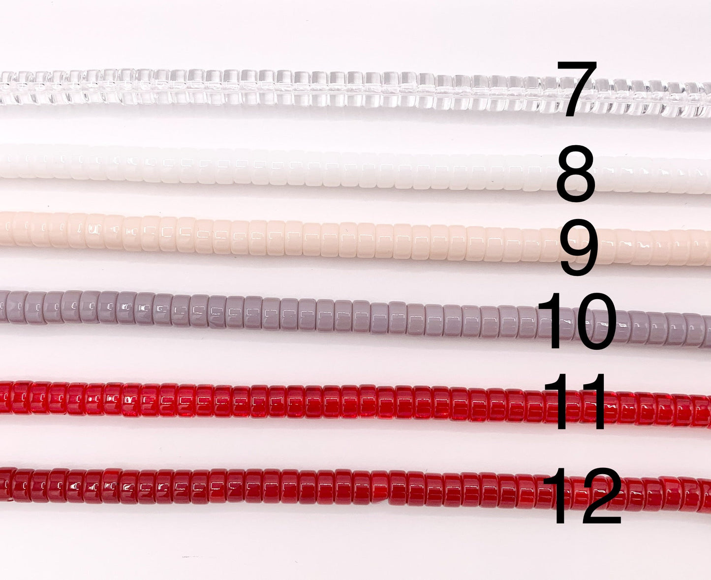 3x6mm Heishi Shiny Colorful Glass Beads For Jewelry Making Around 14-15" Price 1 Strand