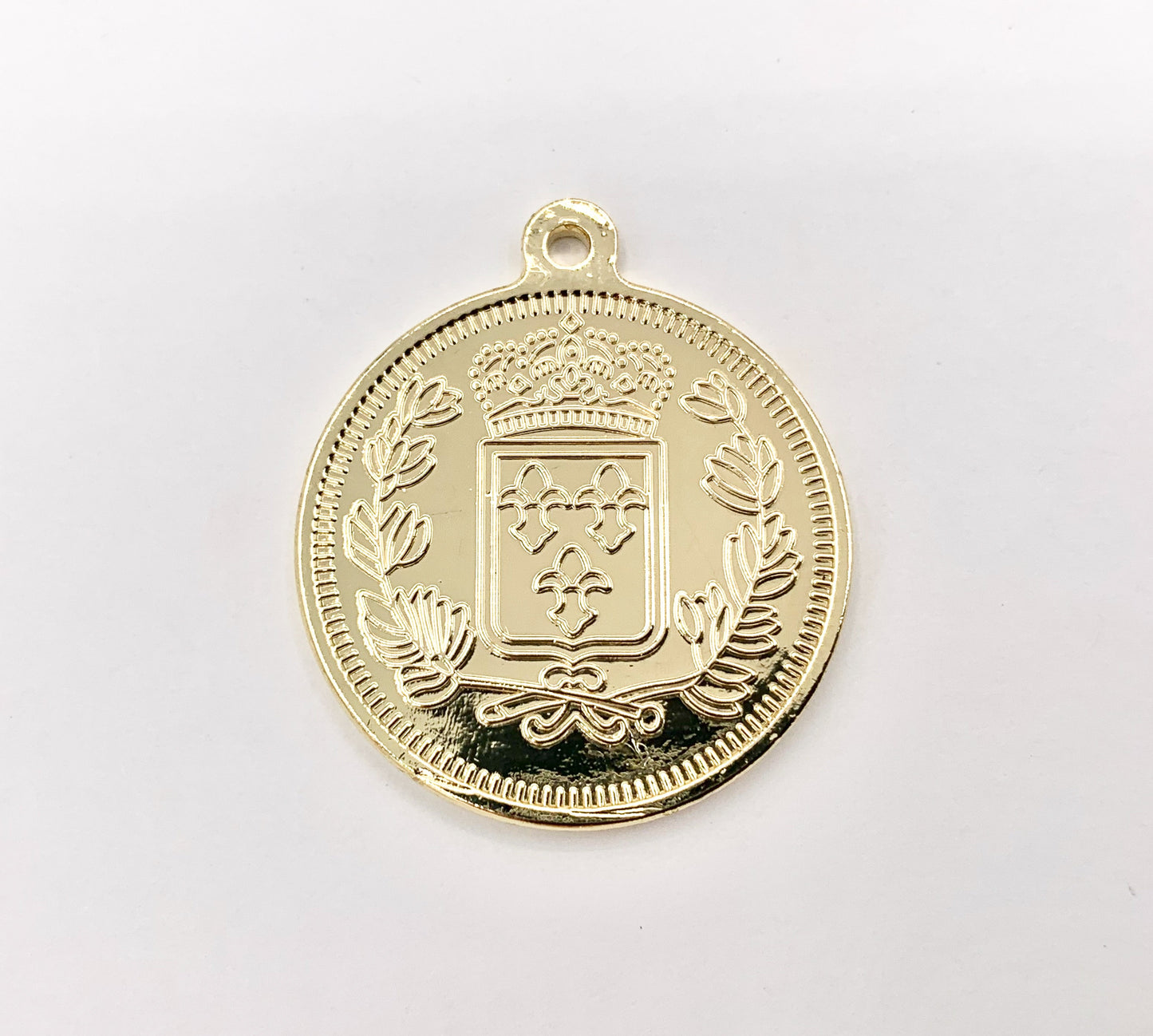 25mm Republique Francaise Token Coin Pendant in 18K Gold plated Copper 8 PCS