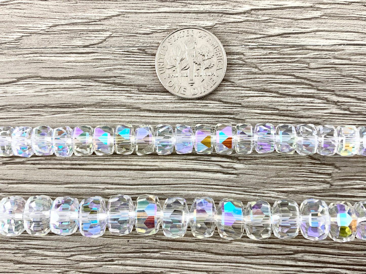 High Quality Crystal Wheel Shape Faceted Super Shiny Clear AB Rondel Crystal Beads Strand Available in 2 Sizes