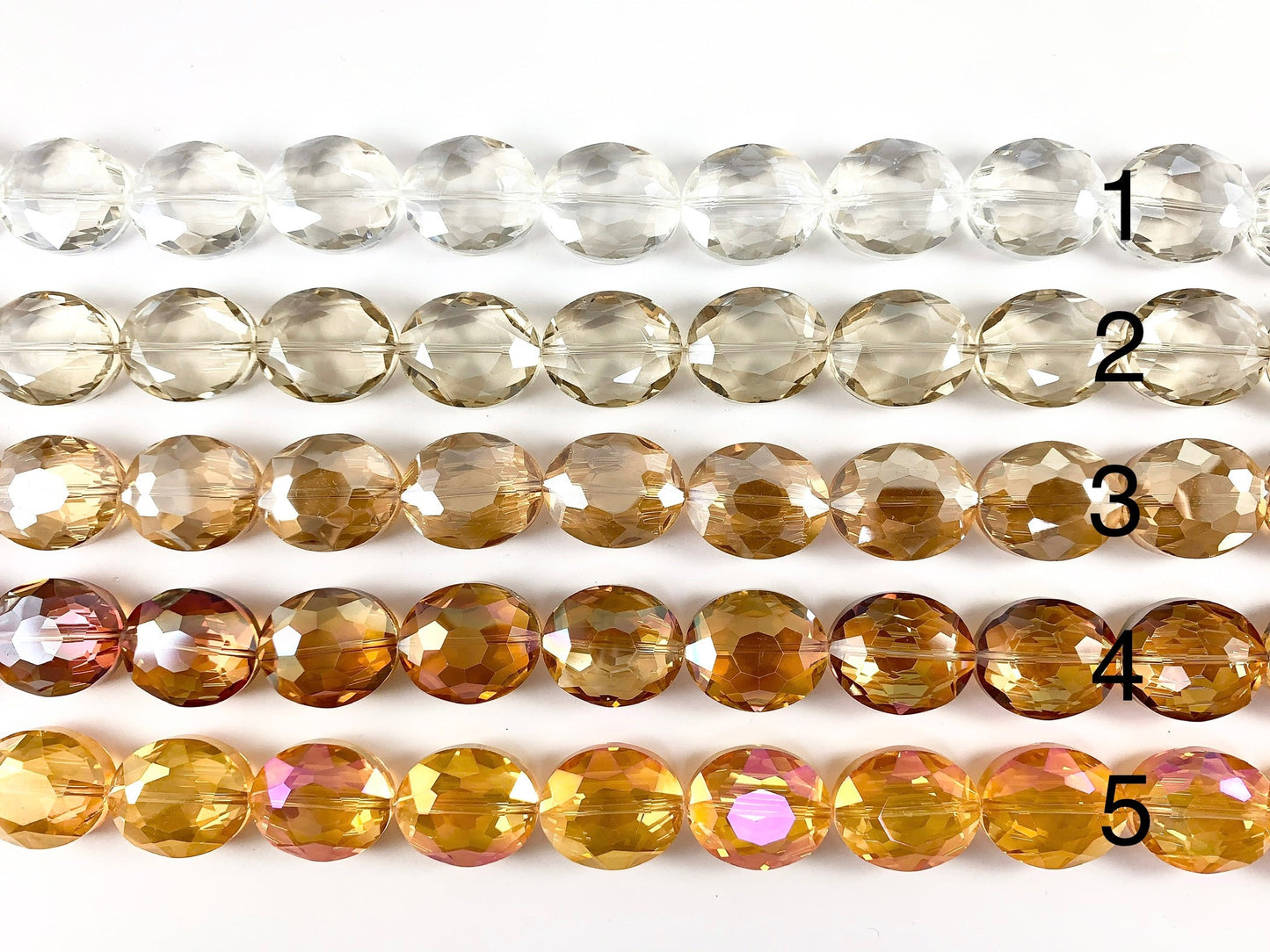 Faceted Shiny 20x24mm Dyed Glass Oval Crystal Beads 24 Colors Available Around 12"