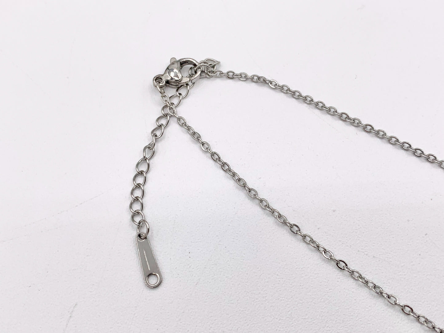 Delicate Bow Tie Dangle Necklace Silver Plated Stainless Steel Dainty Flexible Minimalist Finished Necklace 16" with Extension Link 1 PC