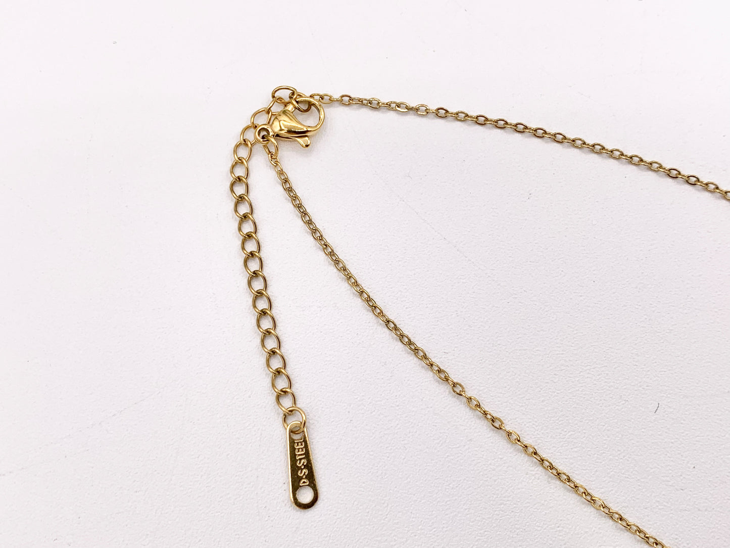 Delicate Heart Necklace Gold Plated Stainless Steel Dainty Flexible Minimalist Finished Necklace 16" with Extension Link 1PC