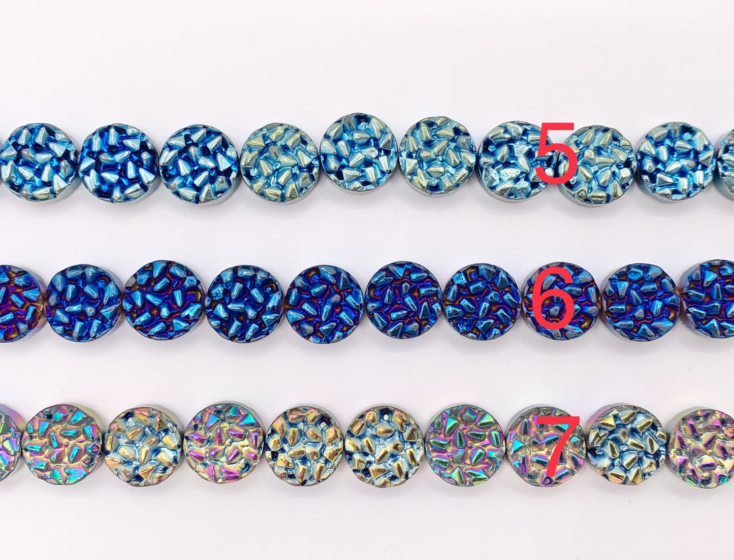 10mm Hematite Hammered Coin Beads Jewelry Making Around 15"-16" Price for 1 Strand