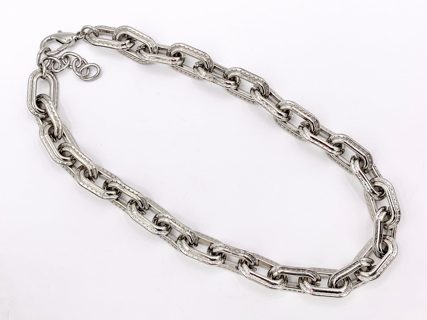 Chunky Paperclip Necklace Gold/Silver Plated Copper Finished Necklace 17.5" with 2" Extension Link 1PC