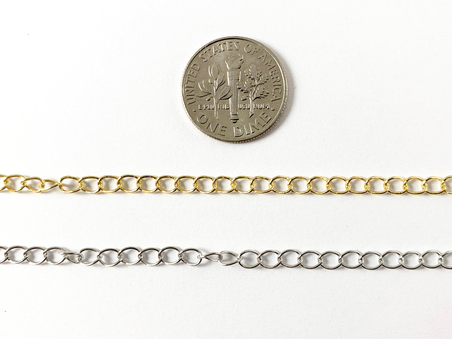 18K Gold/Platinum Plated Oval Dainty Extension Chain Necklace Bracelet Extender for Adjustable Length