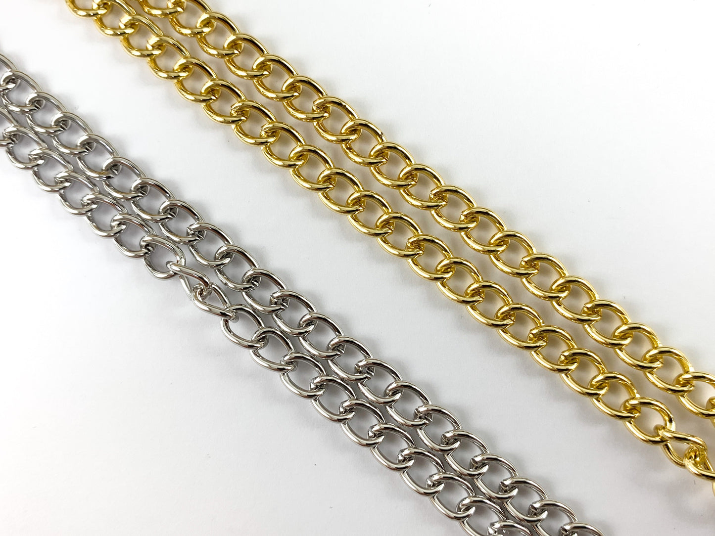 18K Gold/Platinum Plated Oval Thick Gauge Extension Chain Necklace Bracelet Extender Chain