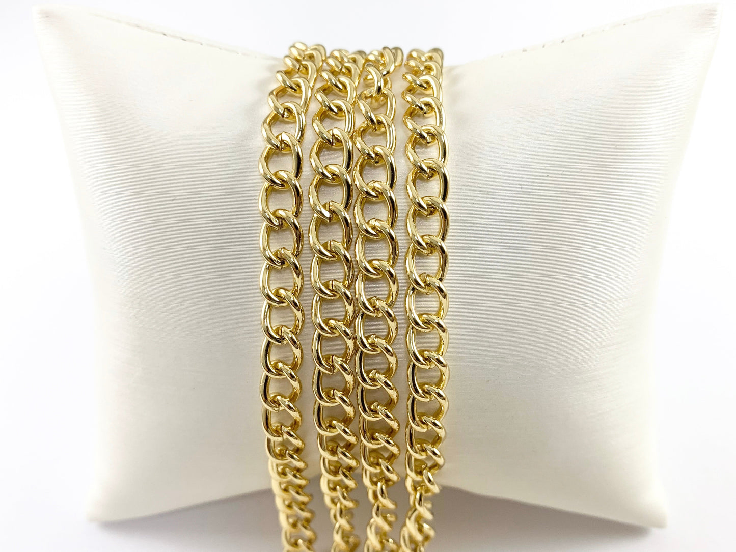 18K Gold/Platinum Plated Oval Thick Gauge Extension Chain Necklace Bracelet Extender Chain