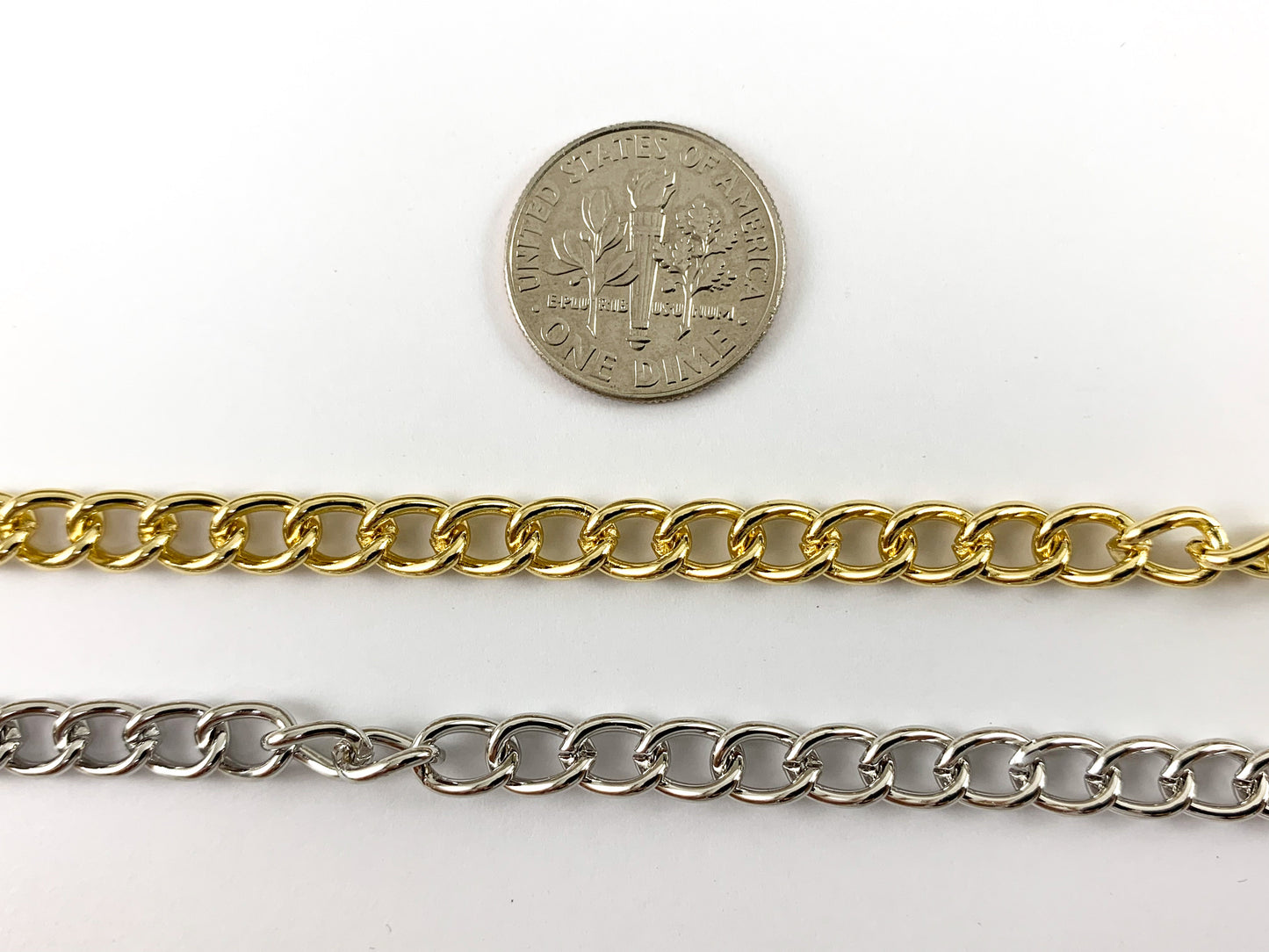 18K Gold/Platinum Plated Oval Thick Gauge Extension Chain Necklace Bracelet Extender Chain