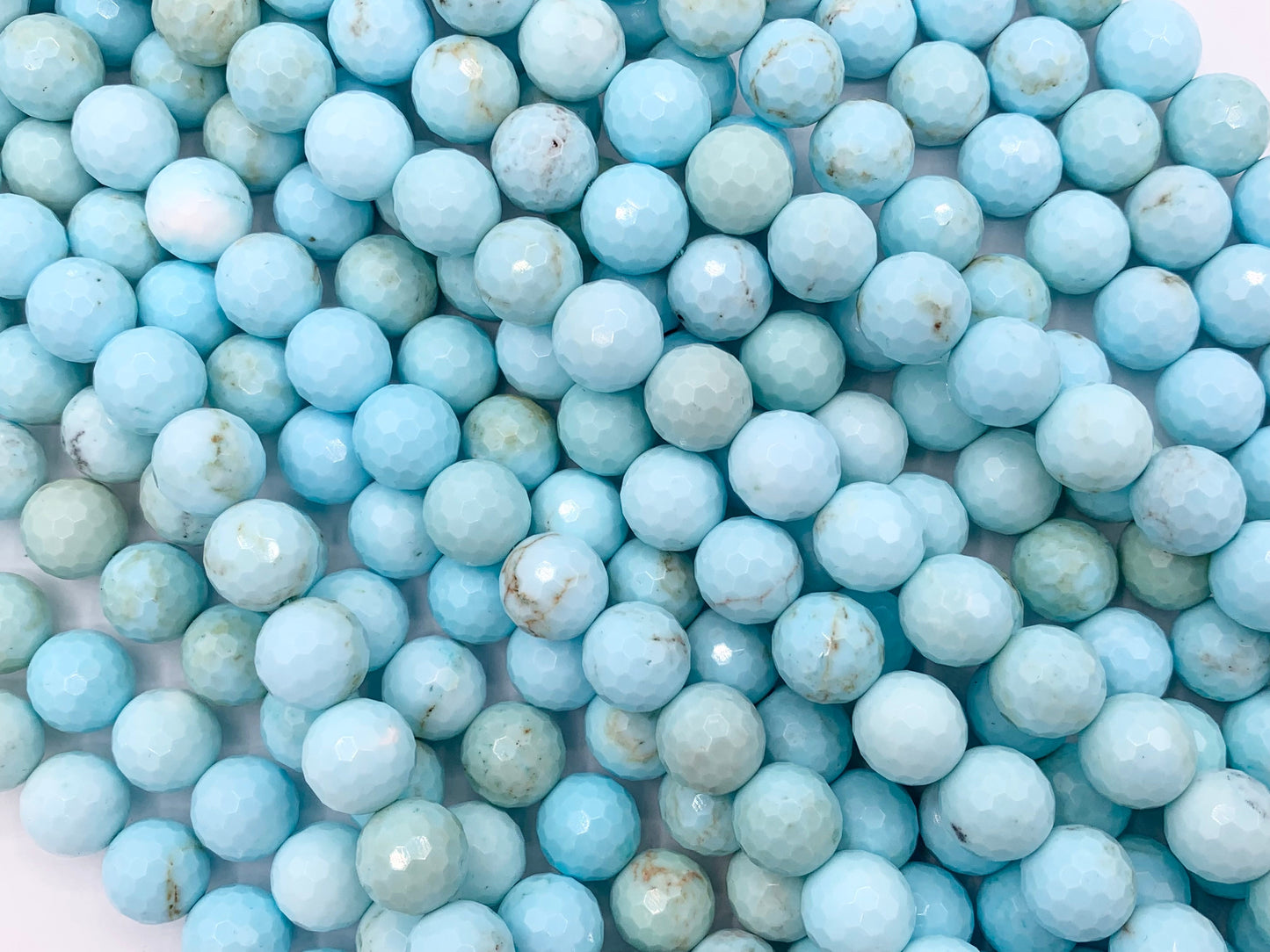 Natural Magnesite Light Blue Color Smooth Round Beads 6mm 8mm 10mm 1 Strand