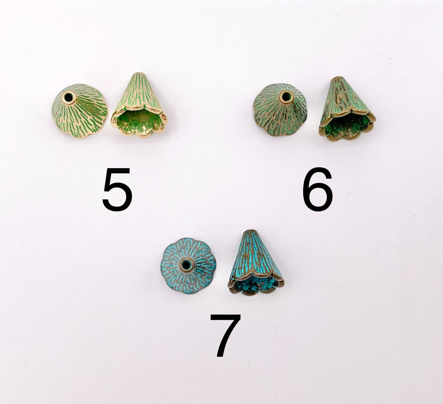 12x11mm Pewter Textured Bead Cap Bulk Order in Gold, Silver, Brass, Copper & Patina