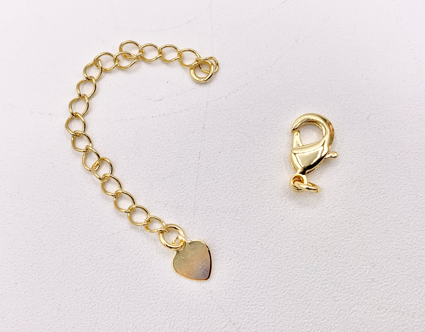 18K Gold Plated 2 inch Extender Chain with Lobster Clasp Component for Jewelry 20 PCS