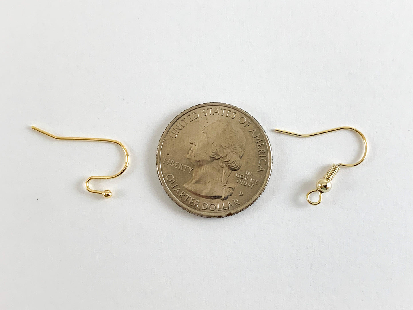 Real Gold 18K Plated Brass Earring Hook 95-100PCS