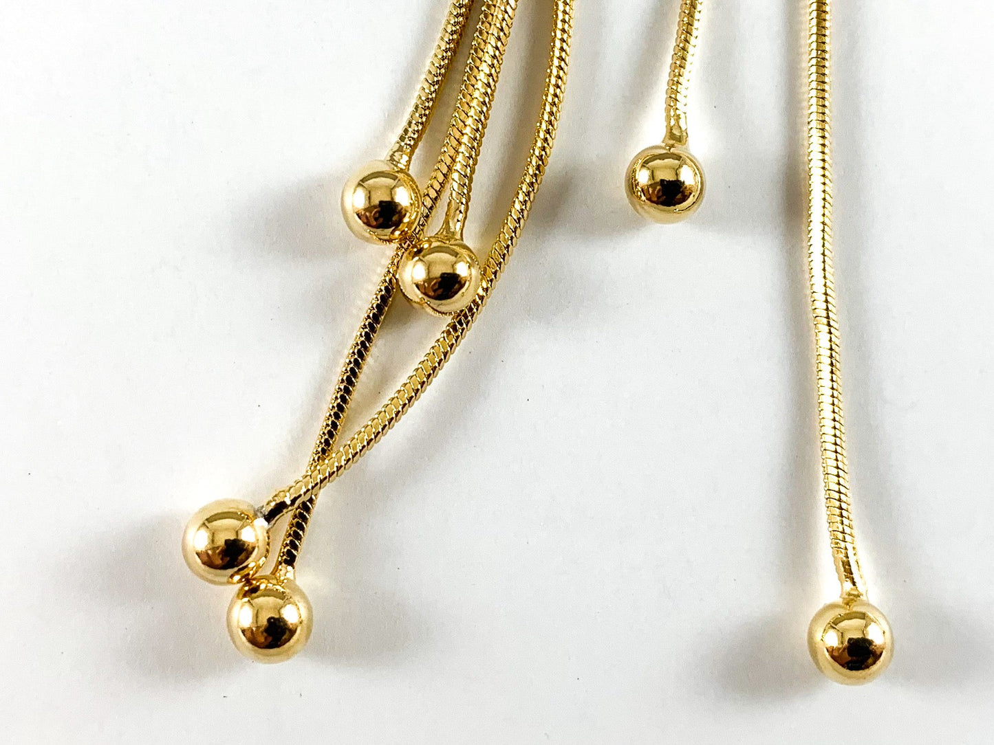 Real 18K Gold/Platinum Plated Tassel Over Copper 6PCS