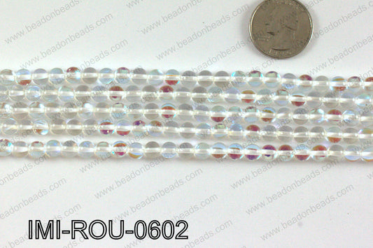 Imitation moonstone 6mm IMI-ROU-0602