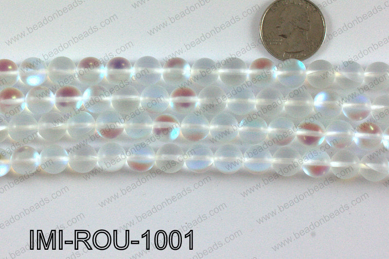Imitation moonstone matte 10mm IMI-ROU-1001