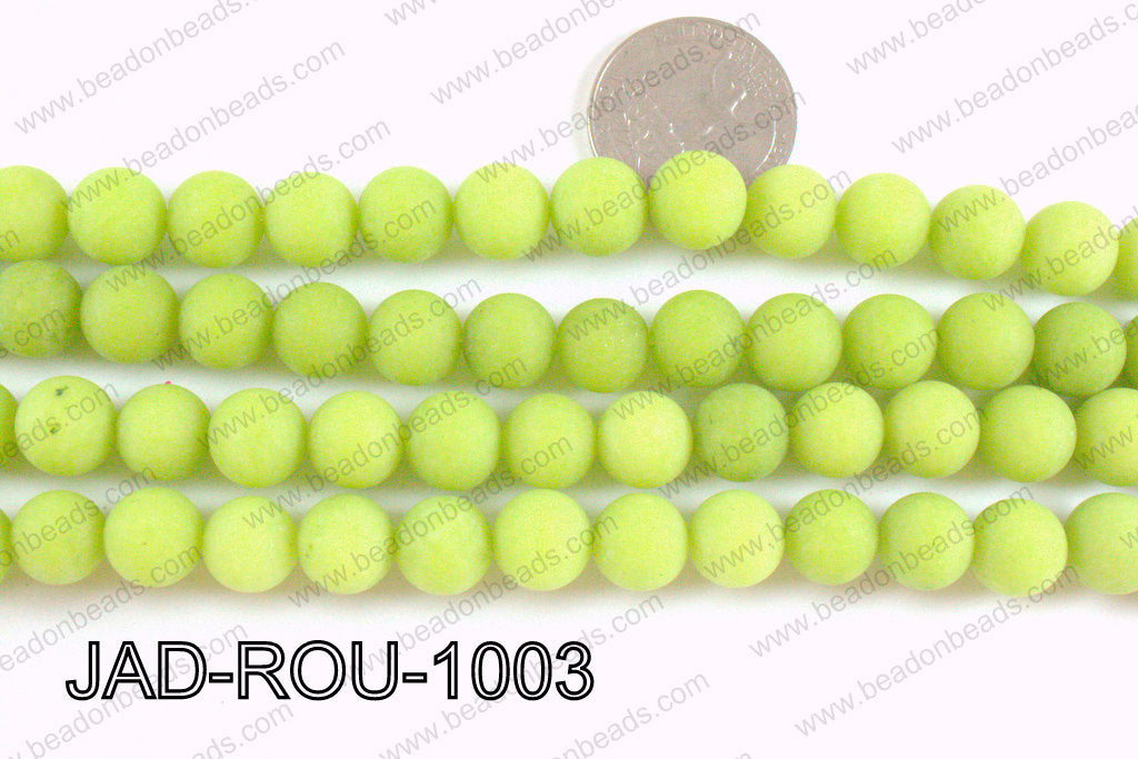 Matte Finish Round Jade Green 10mm JAD-ROU-1003