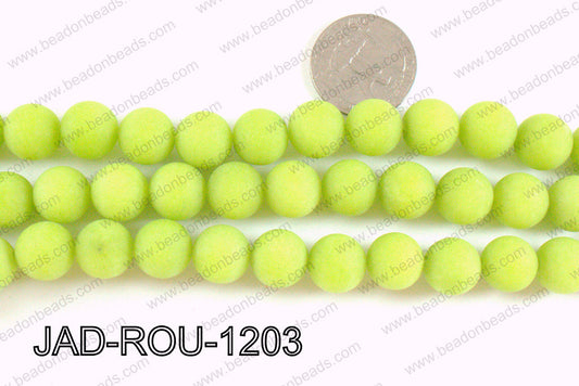 Matte Finish Round Jade Green 12mm JAD-ROU-1203