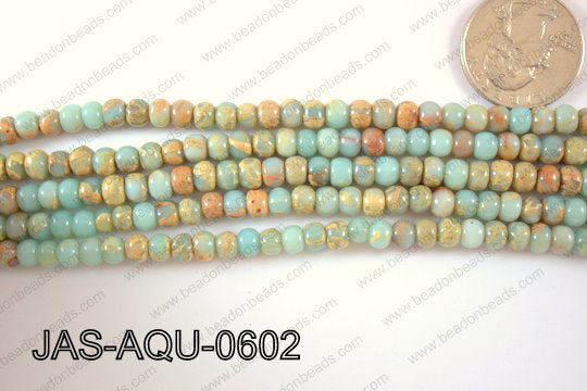 Jasper Aqua Terra Rondel 6mm JAS-AQU-0602