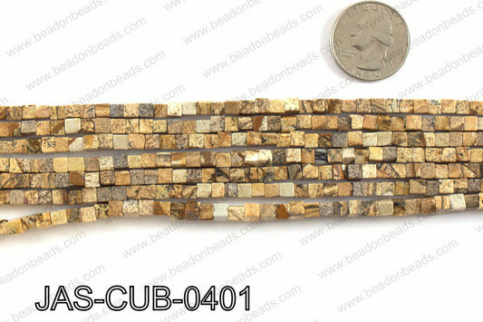 Picture Jasper cube 4x4mm JAS-CUB-0401
