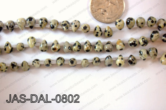 Dalmation Jasper Teardrop 6x8mm JAS-DAL-0802