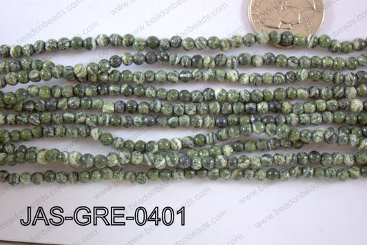 Jasper Green Round  4mm JAS-GRE-0401