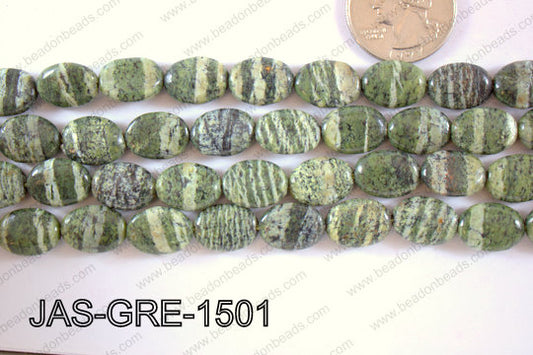 Jasper Green Oval  15x10mm JAS-GRE-1501