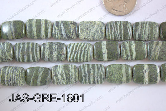 Jasper Green Rectangle 13x18mm JAS-GRE-1801