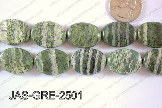 Jasper Green Oval  18x25mm JAS-GRE-2501