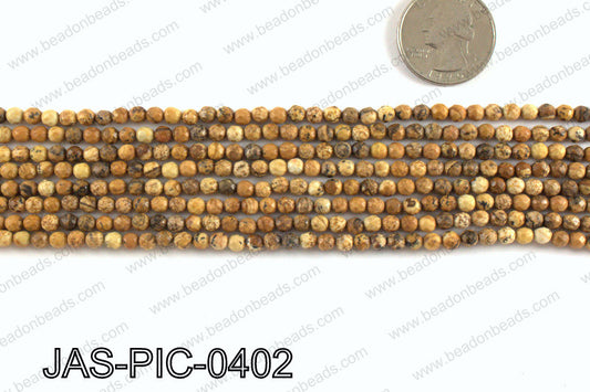 Picture Jasper faceted round 4mm JAS-PIC-0402