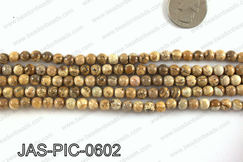 Picture Jasper round 6mm JAS-PIC-0602