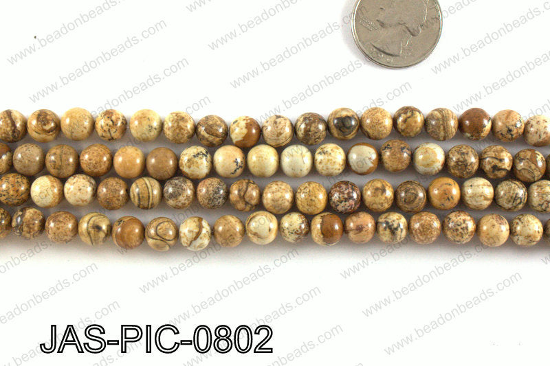 Picture Jasper round 8mm JAS-PIC-0802