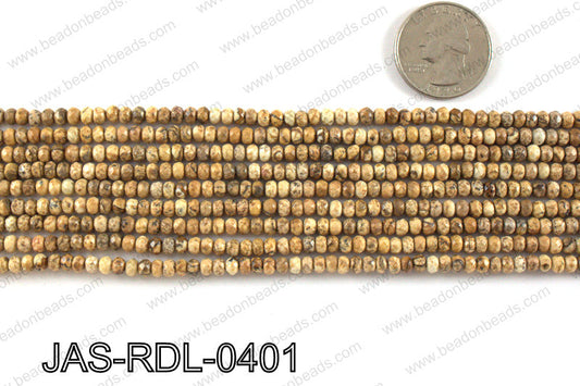 Picture Jasper faceted Rondelle 4mm JAS-RDL-0401