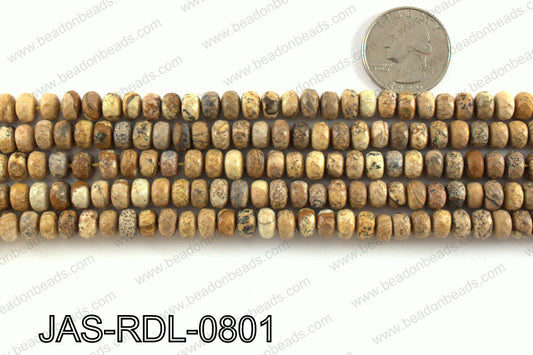 Picture Jasper faceted Rondelle 8mm JAS-RDL-0801