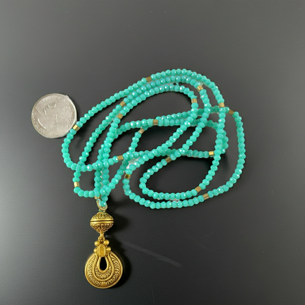 3mm crystal with toggle clasp necklace  NEC-TOG-0301