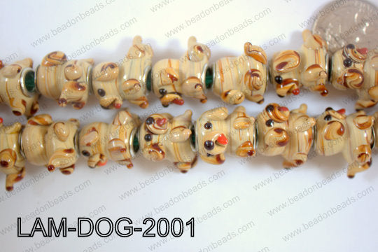 Lampwork Dog 16x20mm LAM-DOG-2001