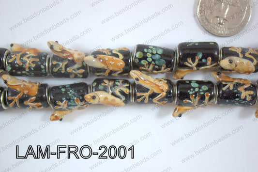 Lampwork Frog 20x12mm LAM-FRO-2001