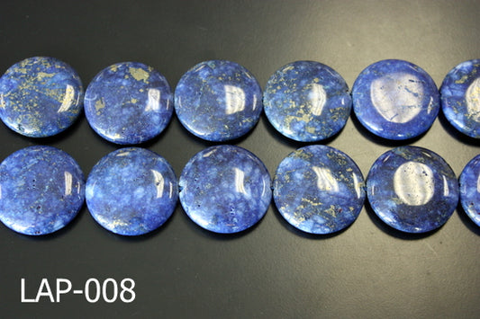 Lapis Flat Coin 30mm LAP-008