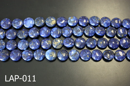 Lapis Flat Coin 14mm LAP-011
