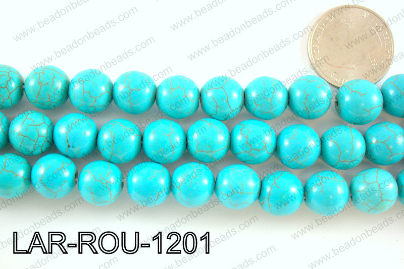 Large hole howlite round 12mmLAR-ROU-1201