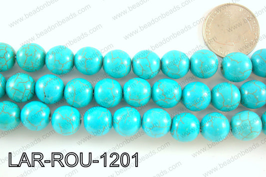 Large hole howlite round 12mmLAR-ROU-1201