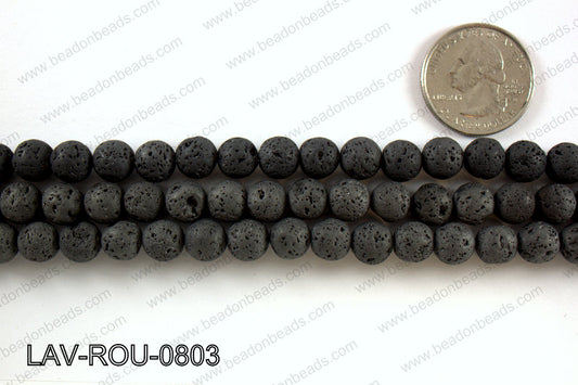 Metallic Coated Lava Round 8mm LAV-ROU-0803