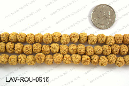 Lava Round, Yellow 8mm LAV-ROU-0815