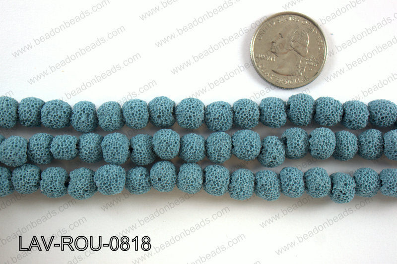 Lava Round, Blue 8mm LAV-ROU-0818